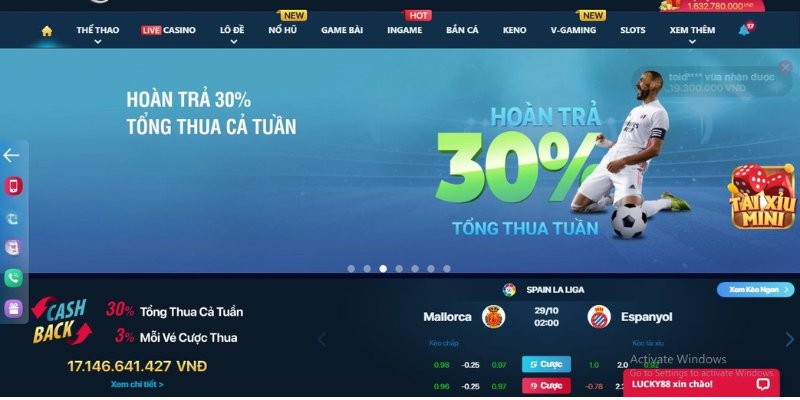 Nhà Cái LUCKY88 – Địa Chỉ Giải Trí Đẳng Cấp Cho Mọi Cược Thủ 3 Cá cược thể thao điện tử hấp dẫn với đa dạng trò chơi